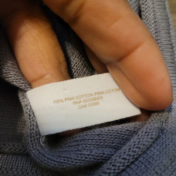 Skin Womens Knit Sweater S Gray Asymmetrical Pima Cotton Long Sleeve Lagenlook - Picture 5 of 7